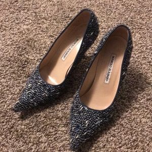 Manolo Blahnik tweed heels (36)
